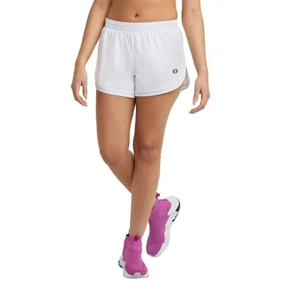 Champion Women's Lightweight Fitness Workout Gym Running Shorts White XXL